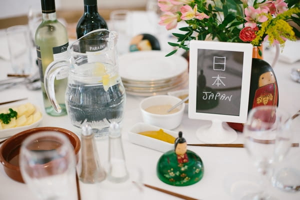 Japan themed wedding table