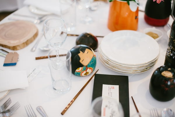 Japan themed wedding table