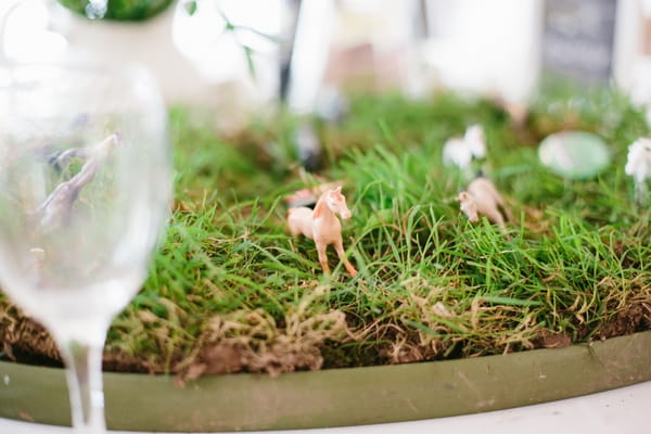 Glass on wedding table