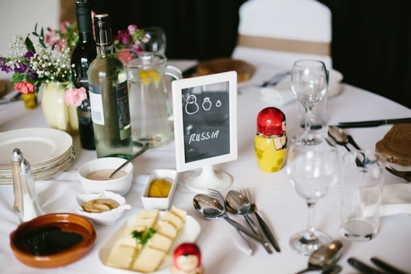 Russia themed wedding table