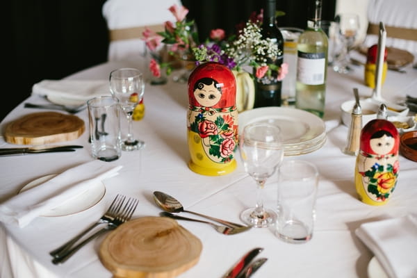 Russian doll on wedding table