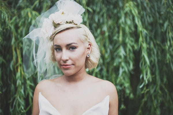 Bride looking at camera