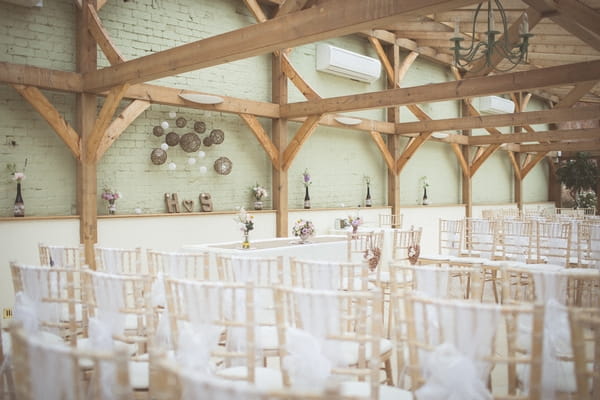 Wedding chairs in Gaynes Park orangery