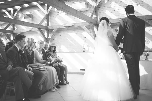 Wedding ceremony in Gaynes Park orangery