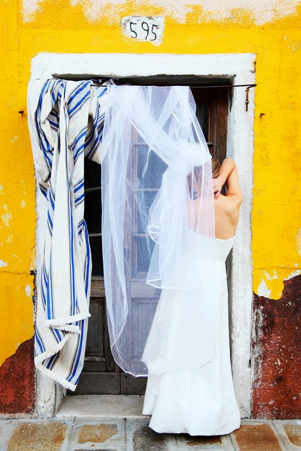 Bride with back to camera