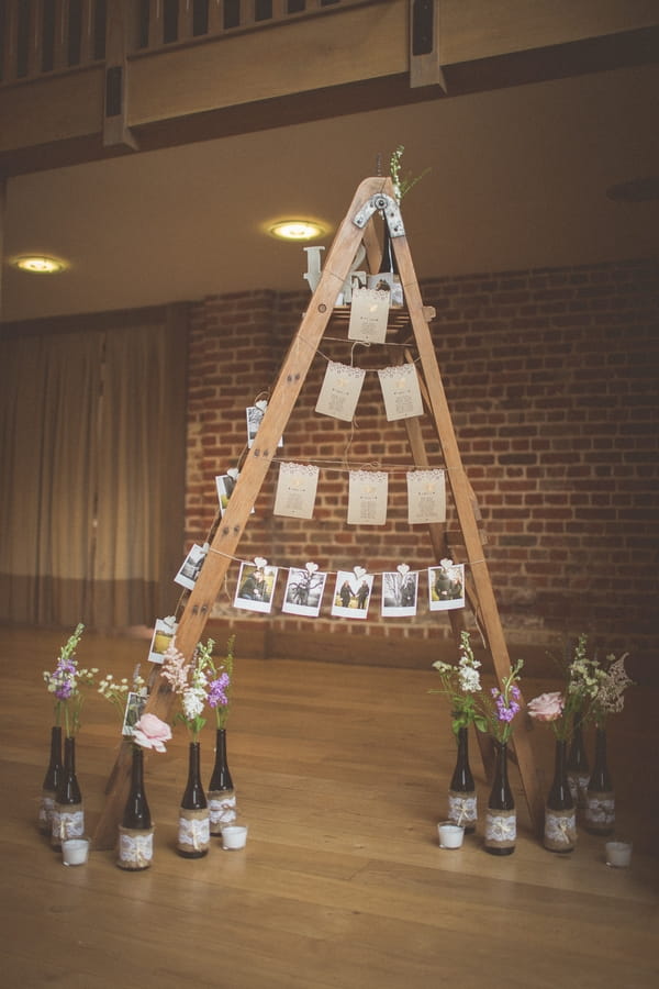 Ladder wedding seating plan