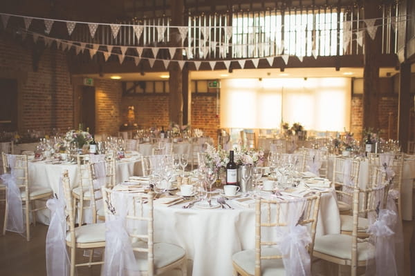 Wedding tables at Gaynes Park