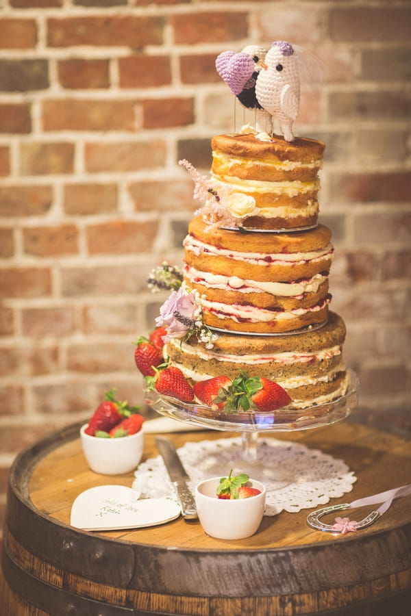 Naked wedding cake