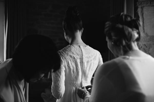 Back of bride's dress