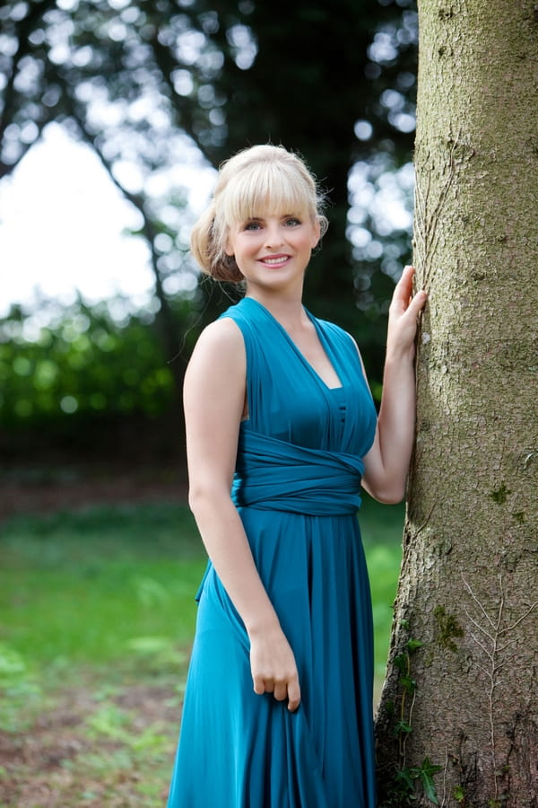 Bridesmaid in blue dress