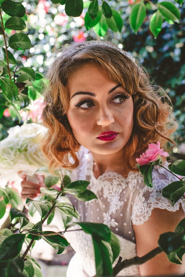 1950s bride looking