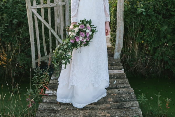 Bride holding bouquet