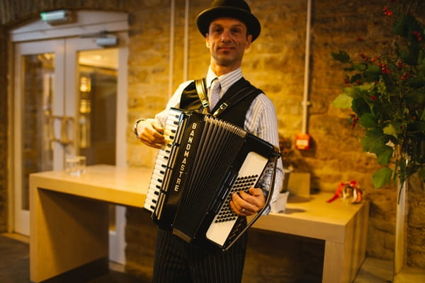 Accordion player at wedding