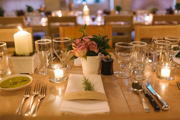 Wedding table setting