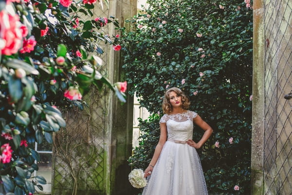 1950s bride with hand on hip