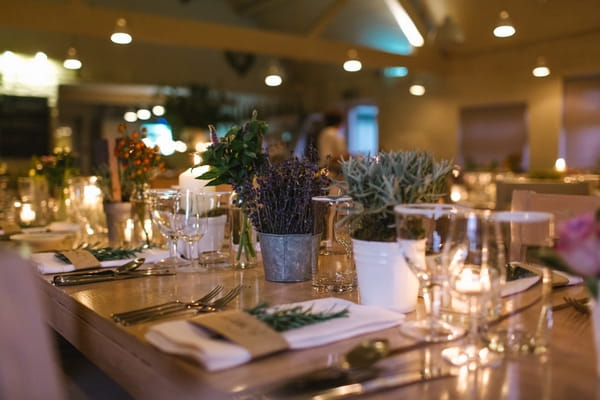 Wedding table setting