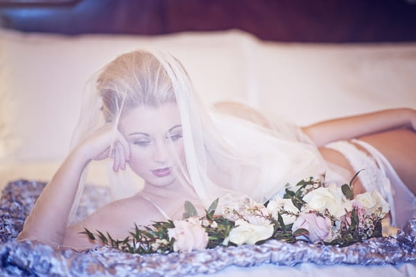 Bride laying down