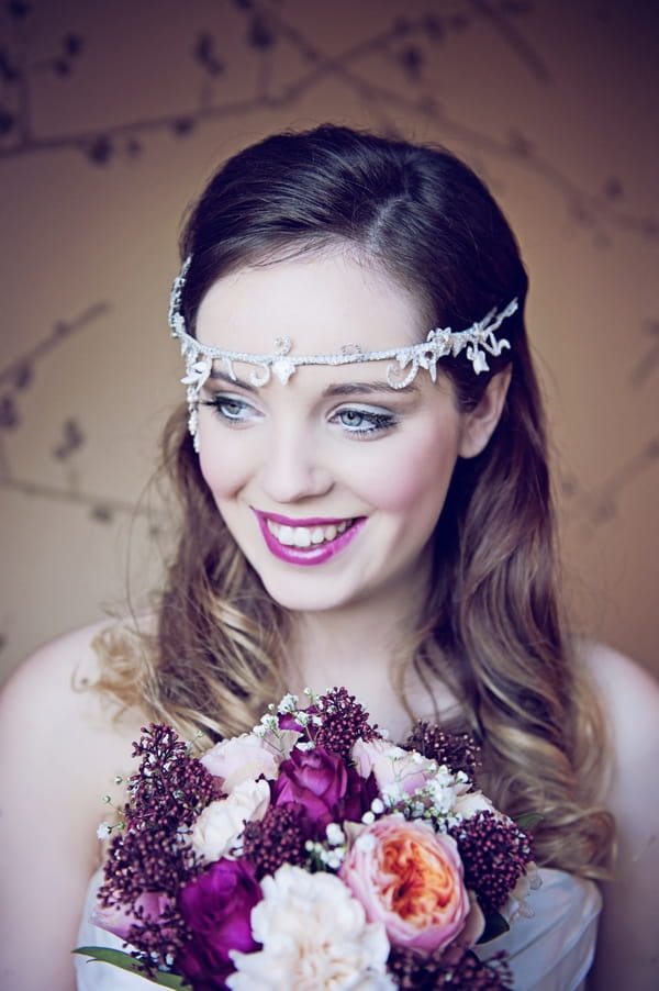 Bride with forehead chain