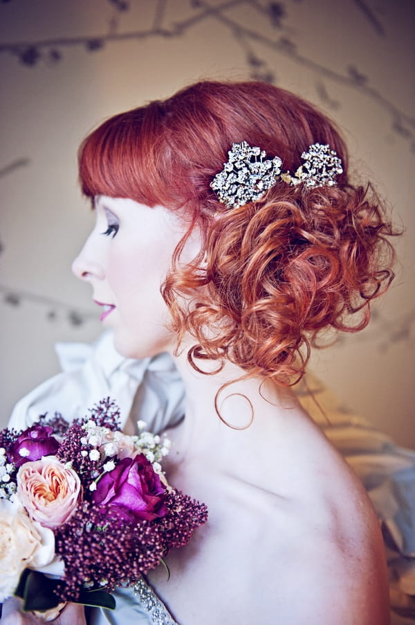Bride with hair accessory