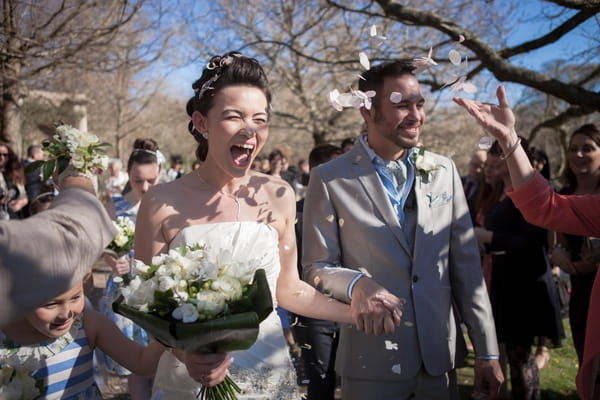 Wedding confetti shot - Picture by Linus Moran Photography