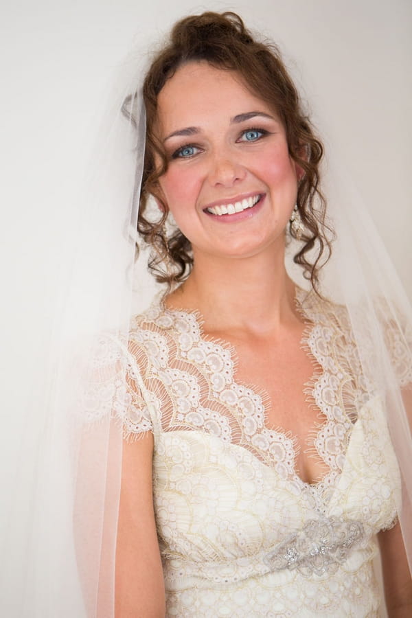 Bride in lace dress