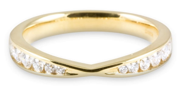 18ct Yellow Gold 0.33ct Round Brilliant Diamond Wedding Ring