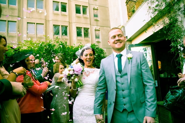 Wedding confetti shot