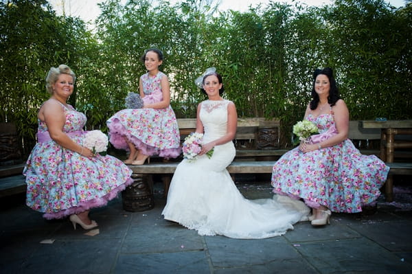 Bride and bridesmaids