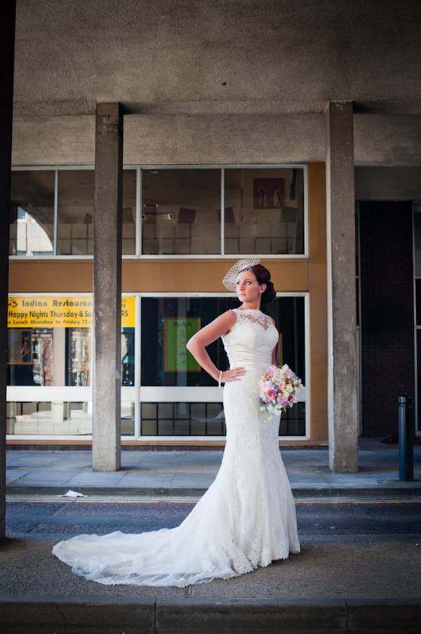 Bride with hand on hip