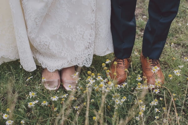 Bride and groom's shoes