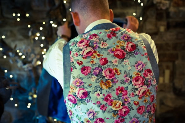 Groom with floral waistcoat