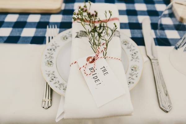 Bride place setting