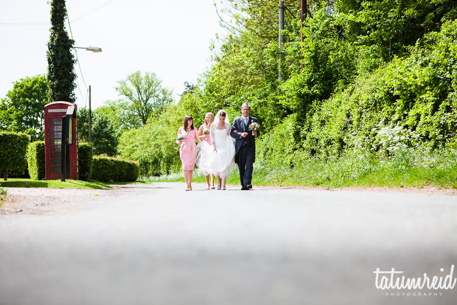 Walking to wedding