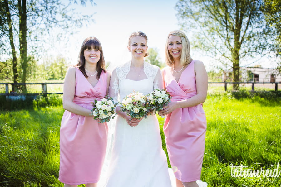 Bride and bridesmaids