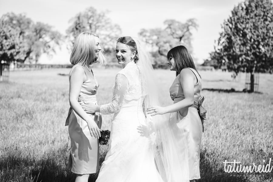 Bride and bridesmaids