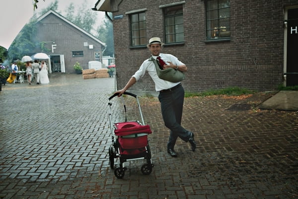 Man holding baby