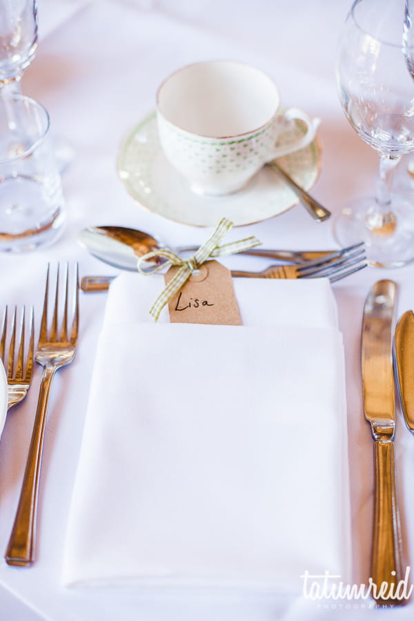 Wedding place setting