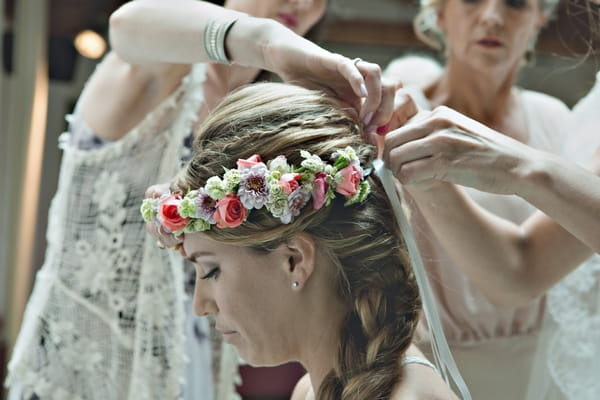 Bride's flower crown