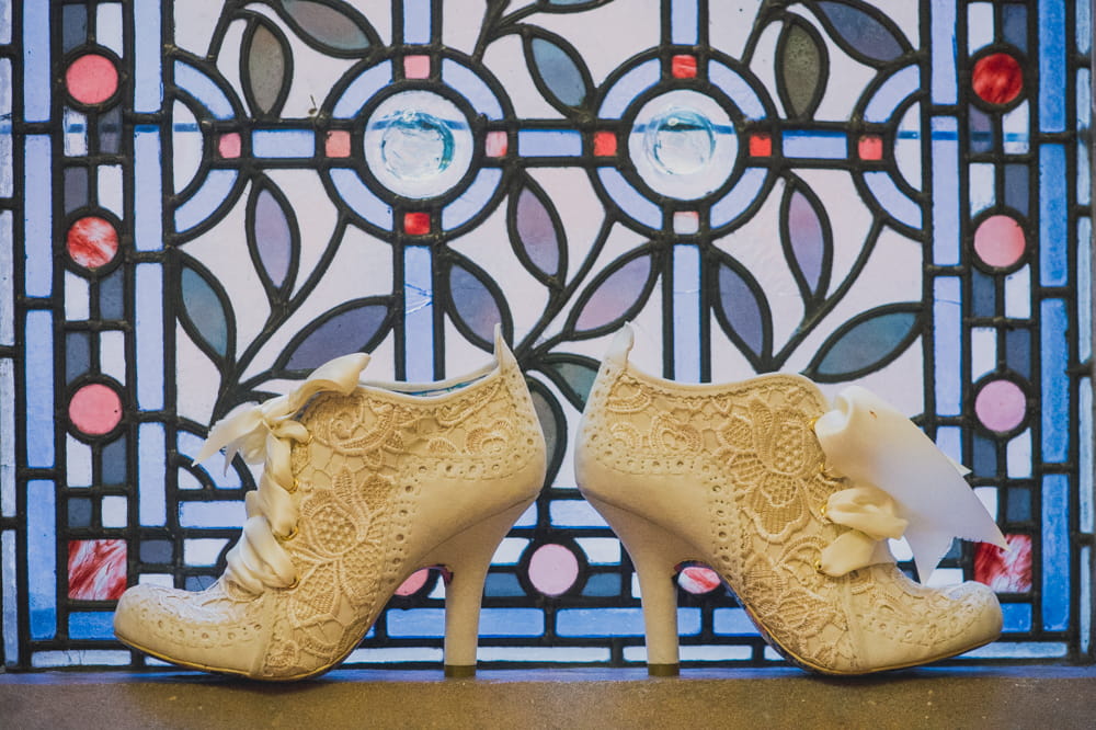 Cream wedding shoes