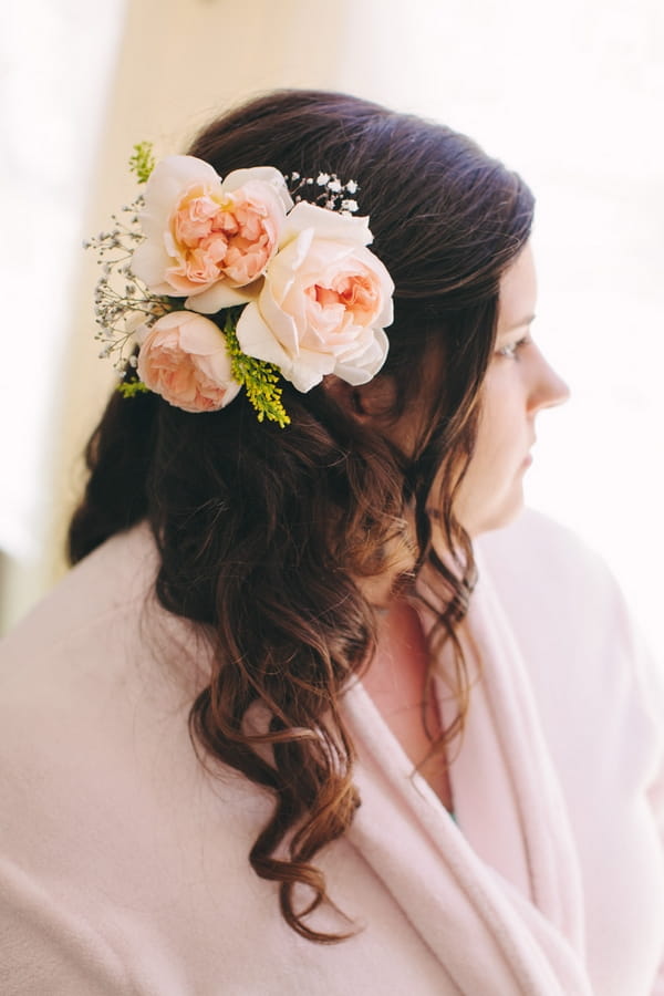 Bride with flowers in hair