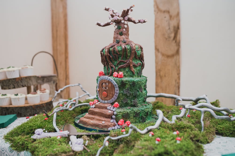 Woodland wedding cake