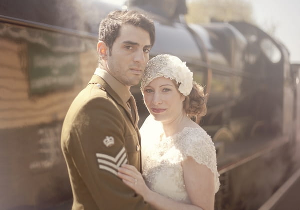 1920's bride and groom