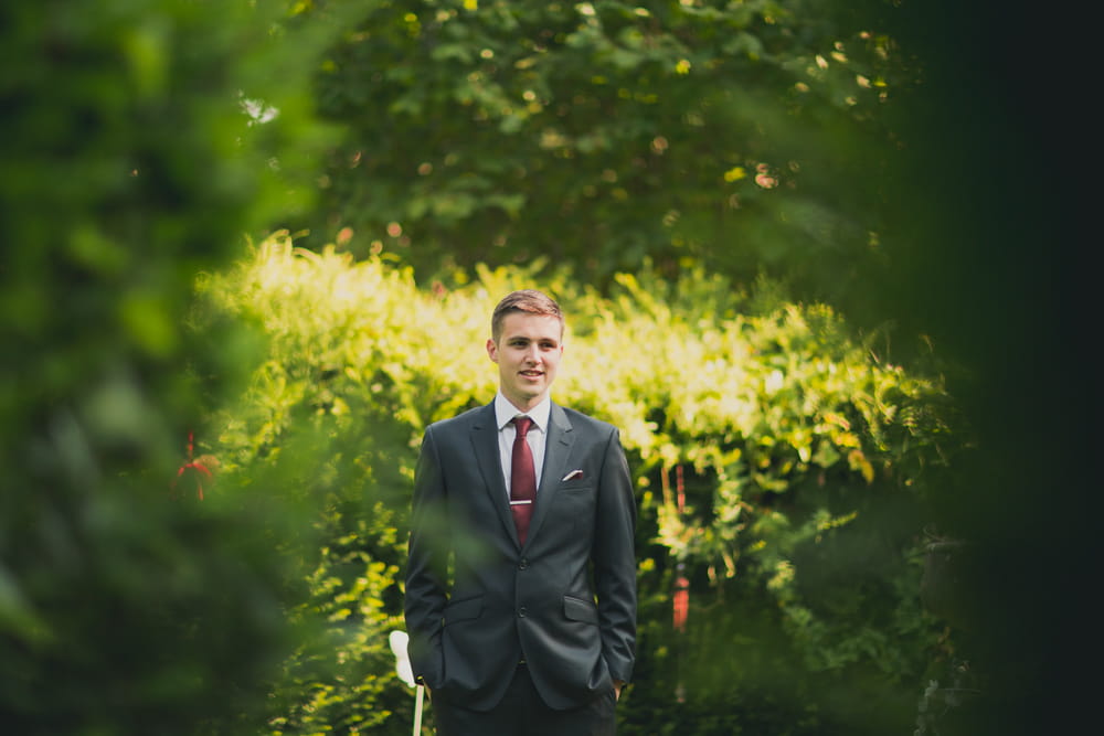 Groom waiting for bride