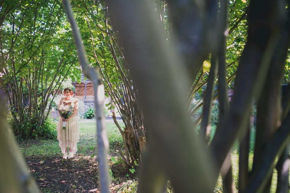 Bride in woodland