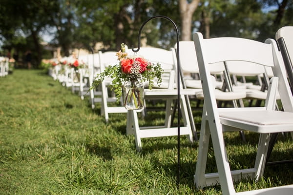 Rows of wedding seats