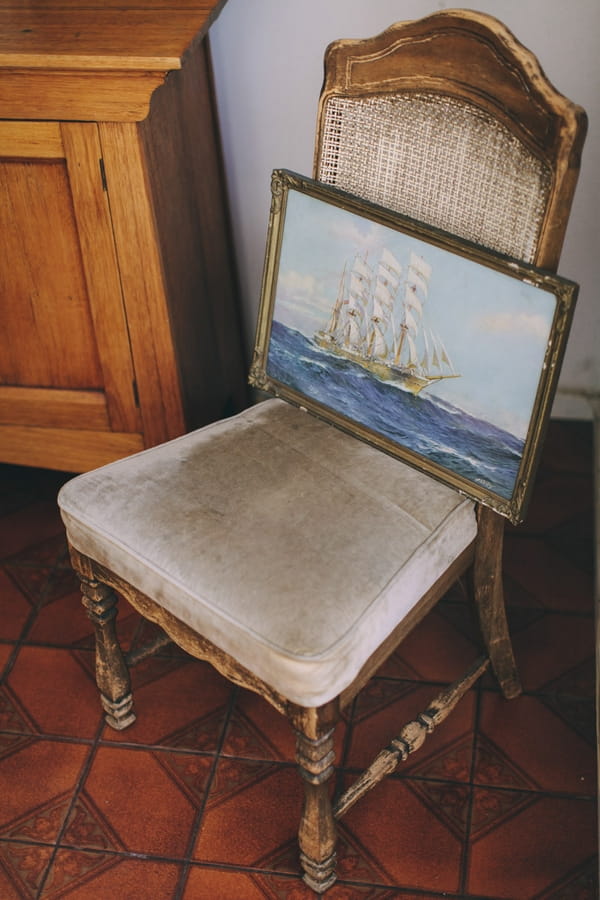 Painting on chair