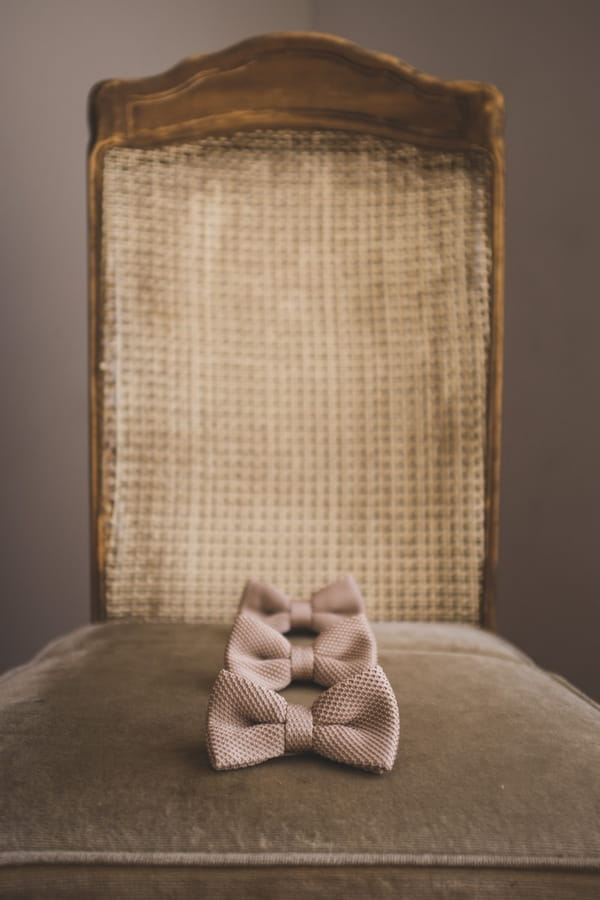 Bow ties on chair