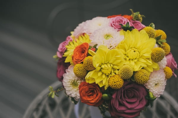 Colourful bridal bouquet