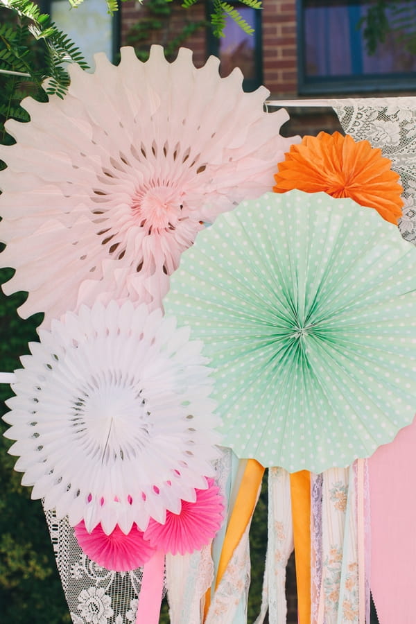 Colourful paper decorations