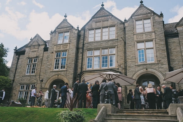 Wedding reception outside Woodlands Hotel, Leeds